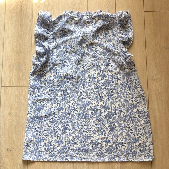 Anthropologie Pleione Botanical Print Ruffle Blouse Size S - Picture 3 of 10